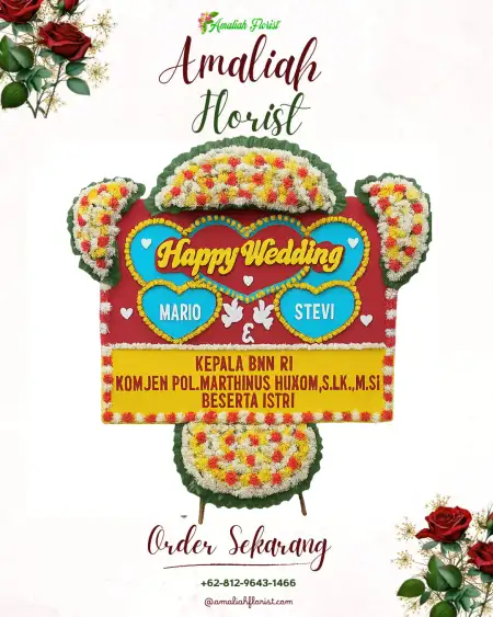 Papan Bunga Pernikahan Donan